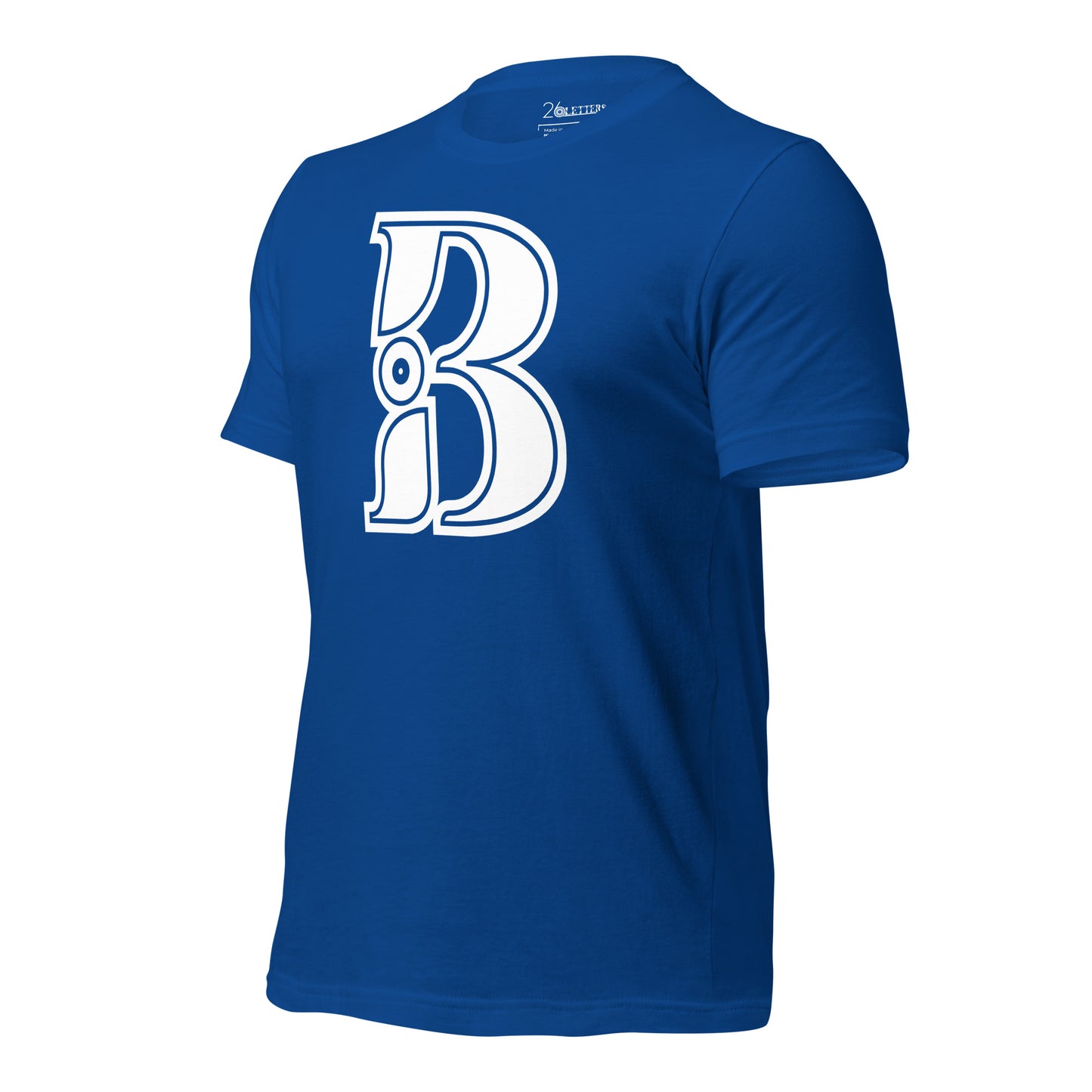 Royal Blue and White Letter B T-Shirt