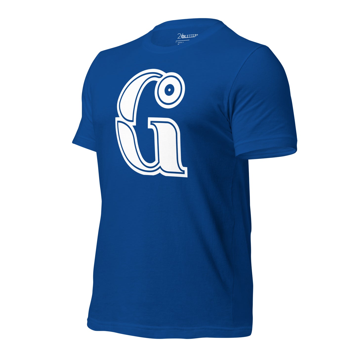 Royal Blue and White Letter G T-Shirt