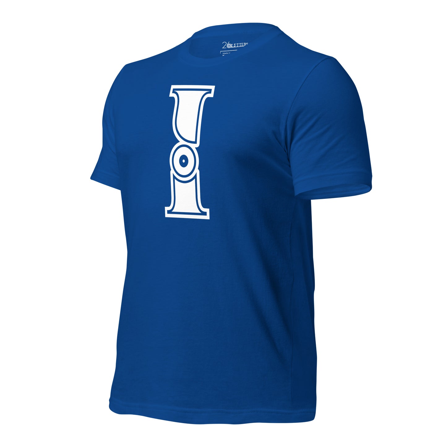 Royal Blue and White Letter I T-Shirt