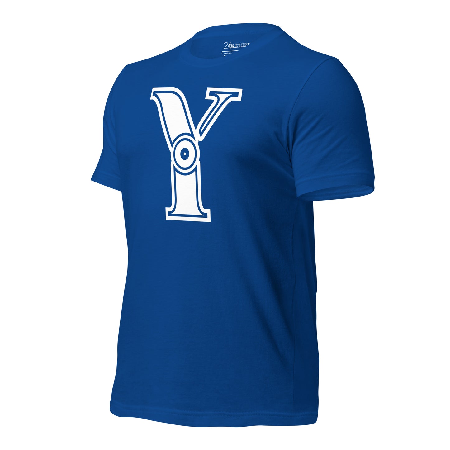 Royal Blue and White Letter Y T-Shirt