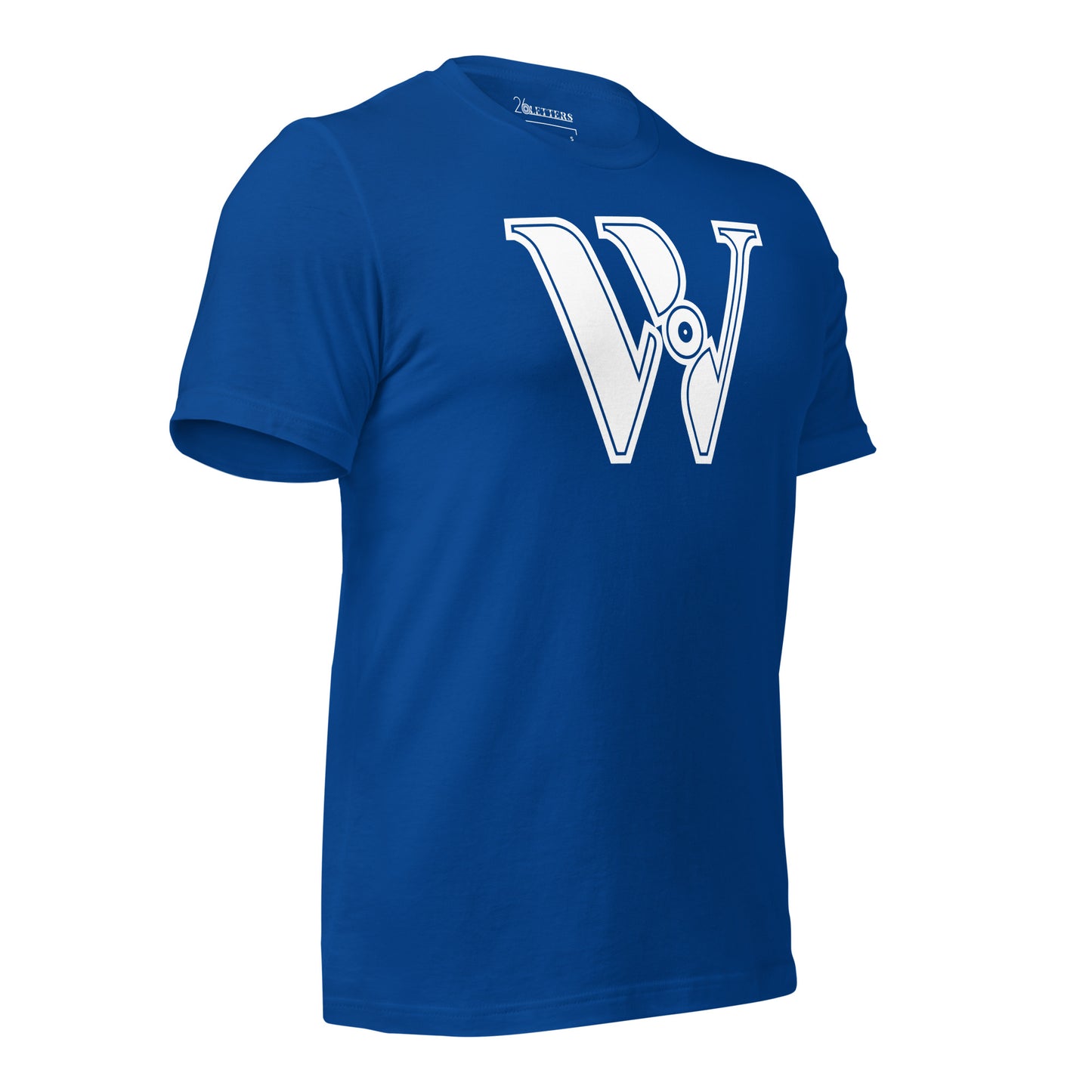 Royal Blue and White Letter W T-Shirt