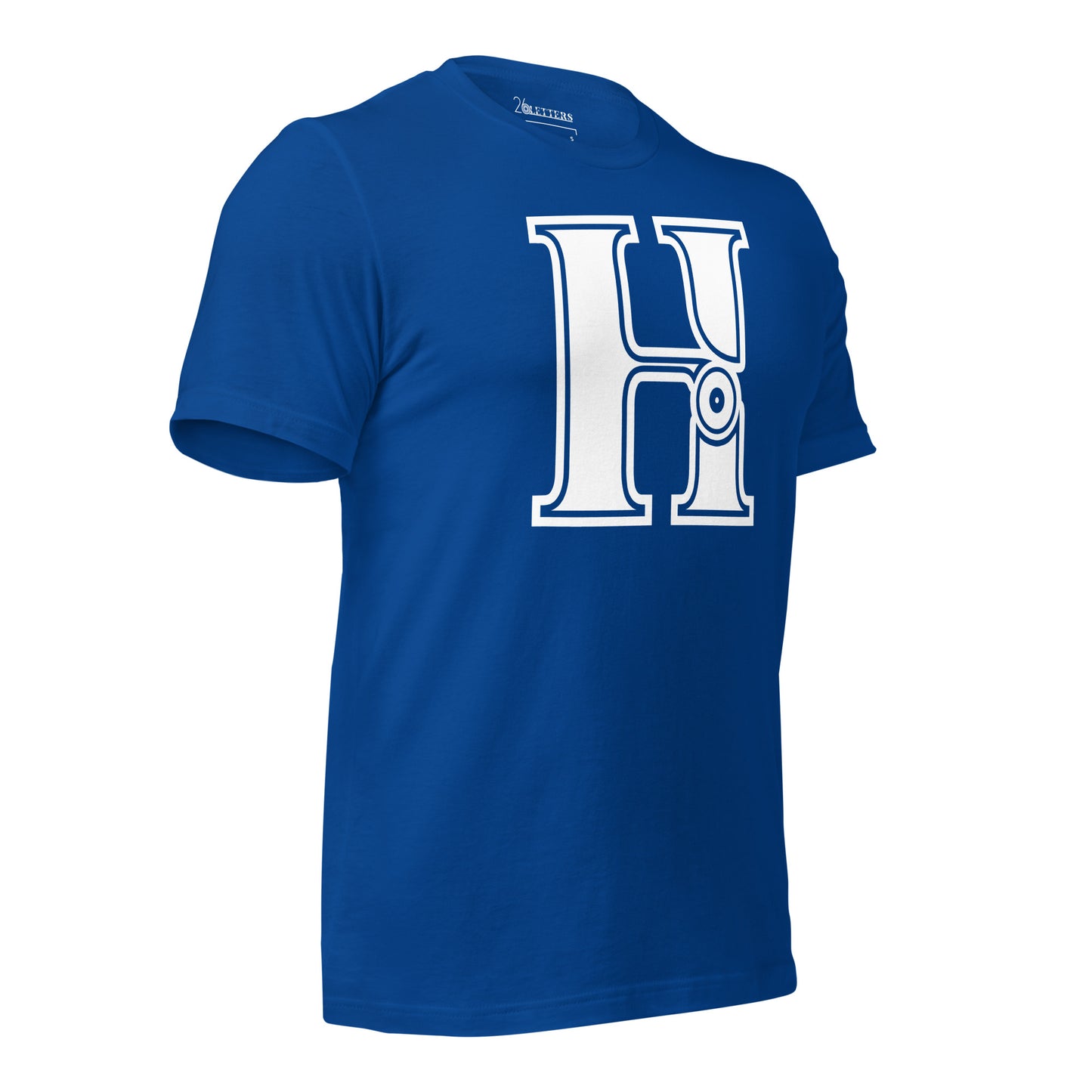 Royal Blue and White Letter H T-Shirt