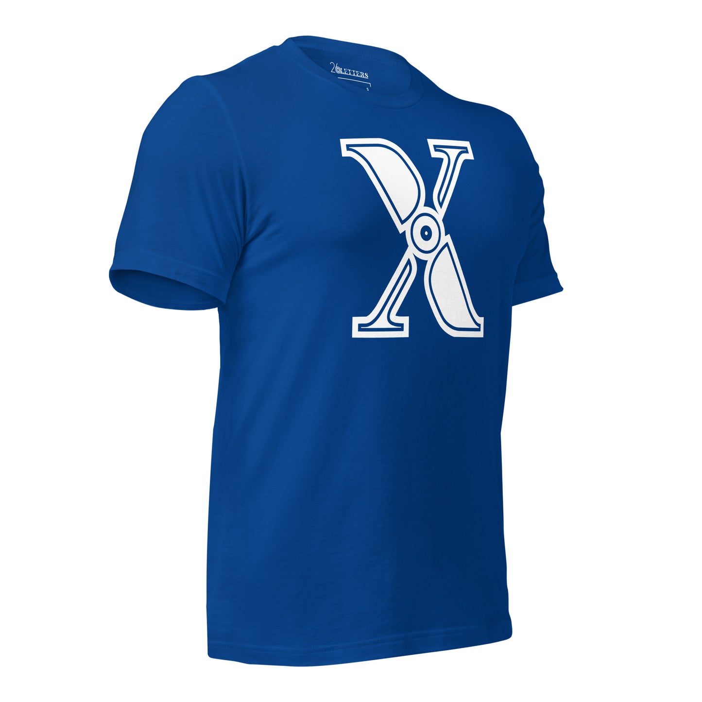 Royal Blue and White Letter X T-Shirt