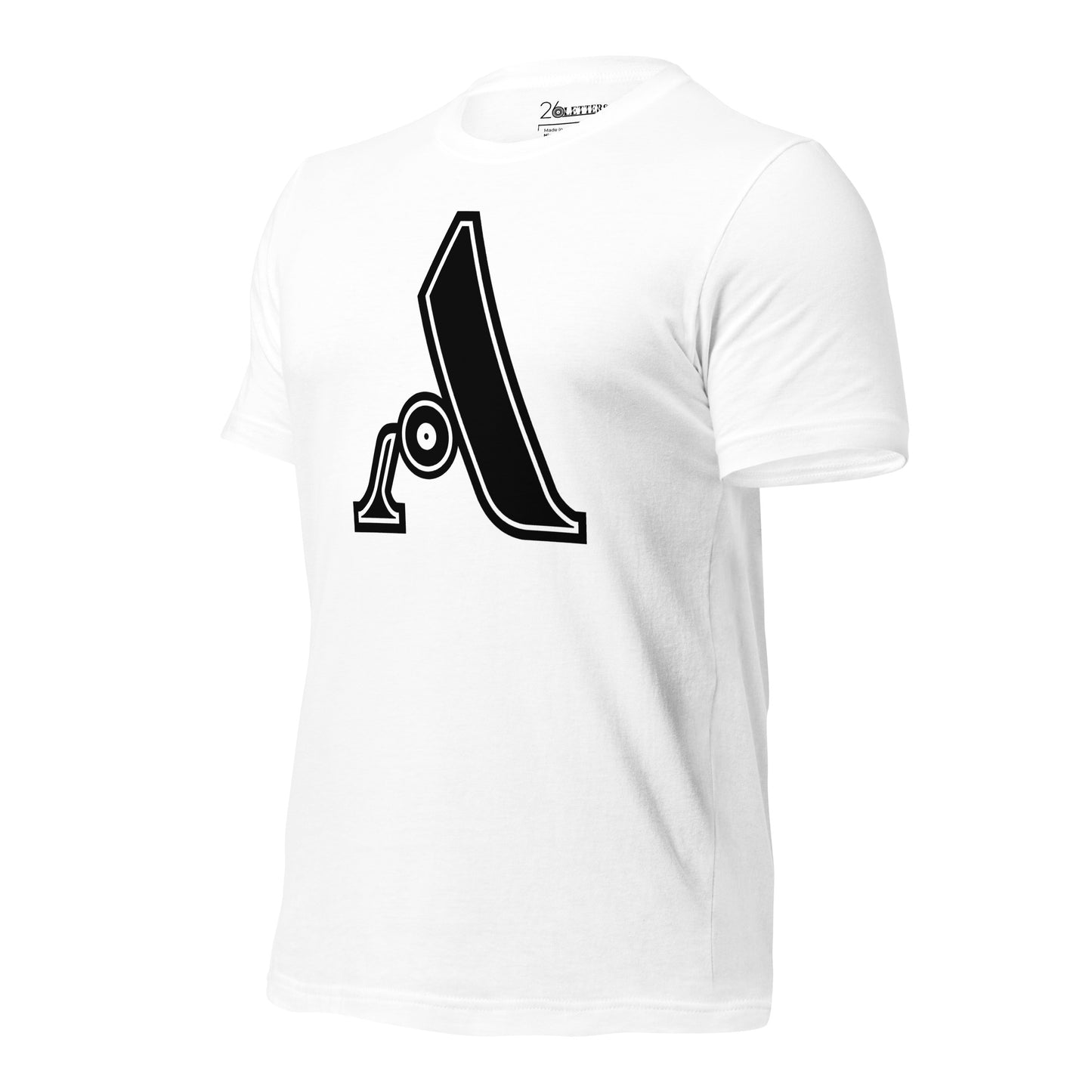 Black and White Letter A T-Shirt