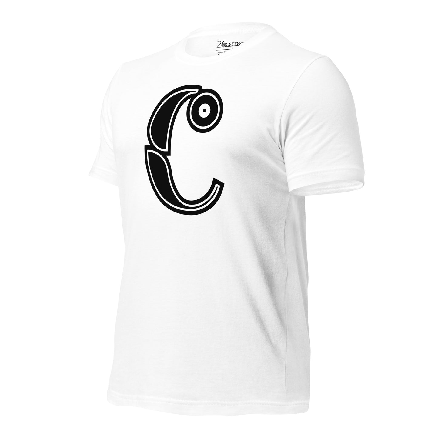 Black and White Letter C T-Shirt