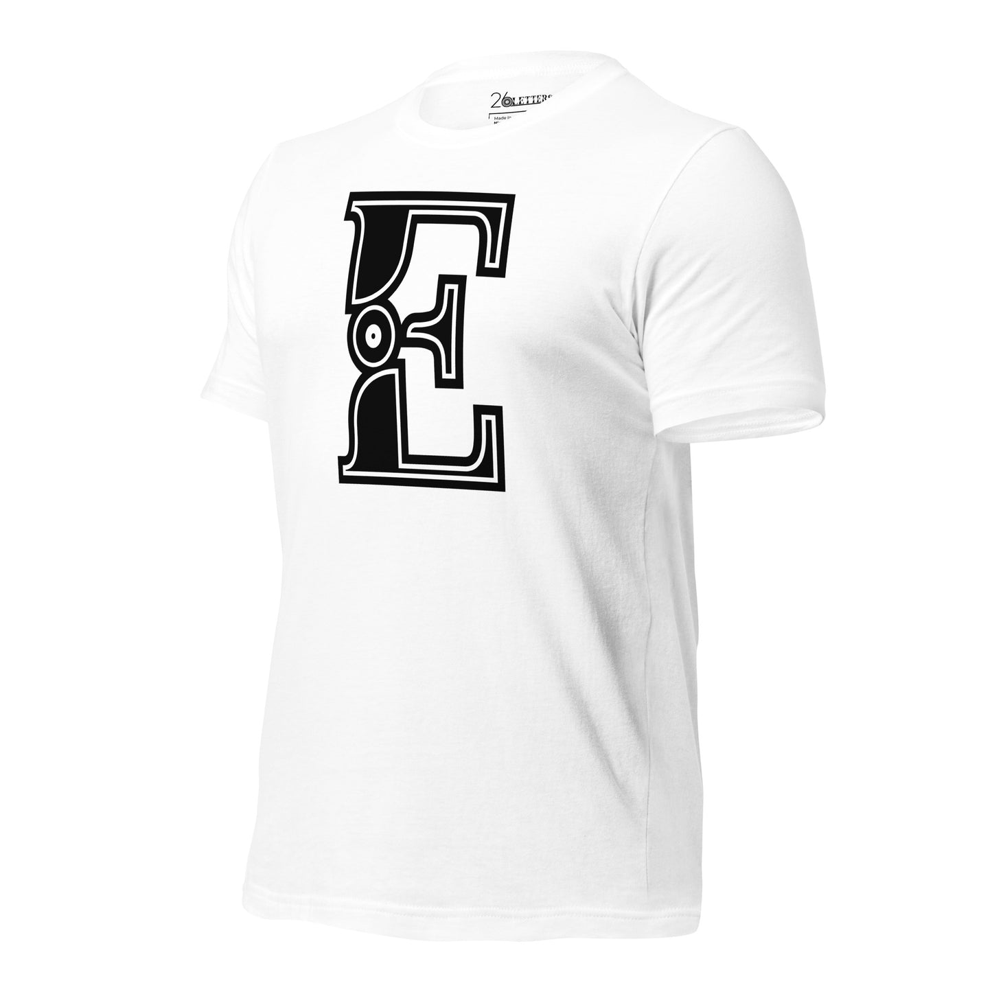 Black and White Letter E T-Shirt