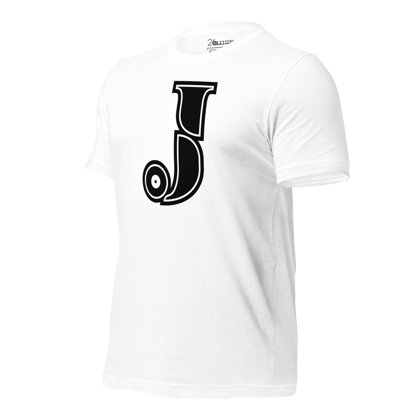 Black and White Letter J T-Shirts