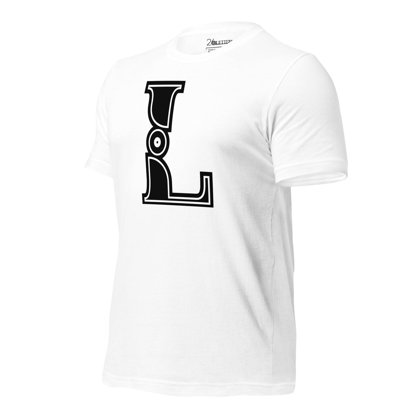 Black and White Letter L T-Shirts