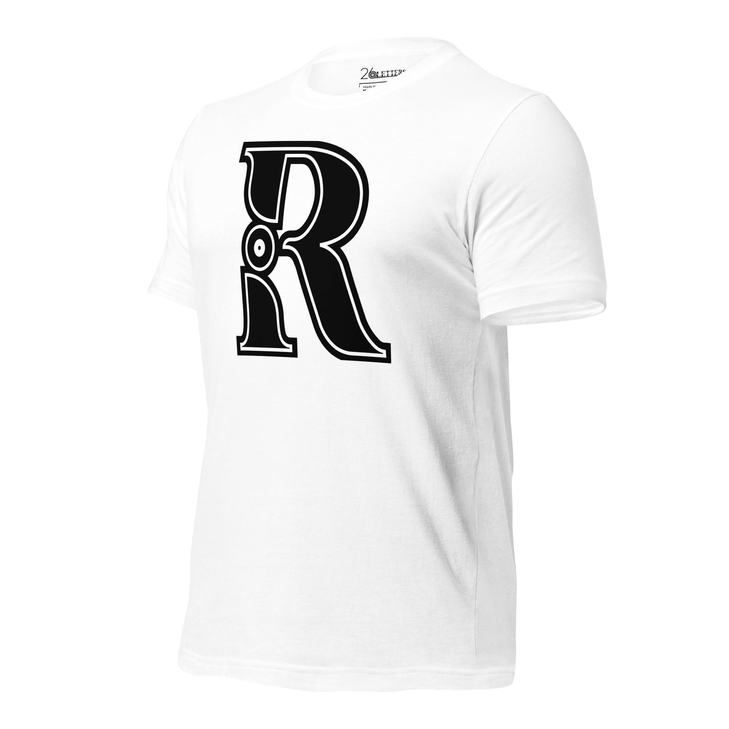 Black and White Letter R T-Shirts