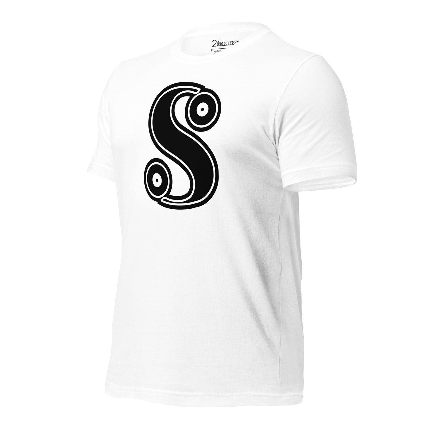 Black and White Letter S T-Shirt