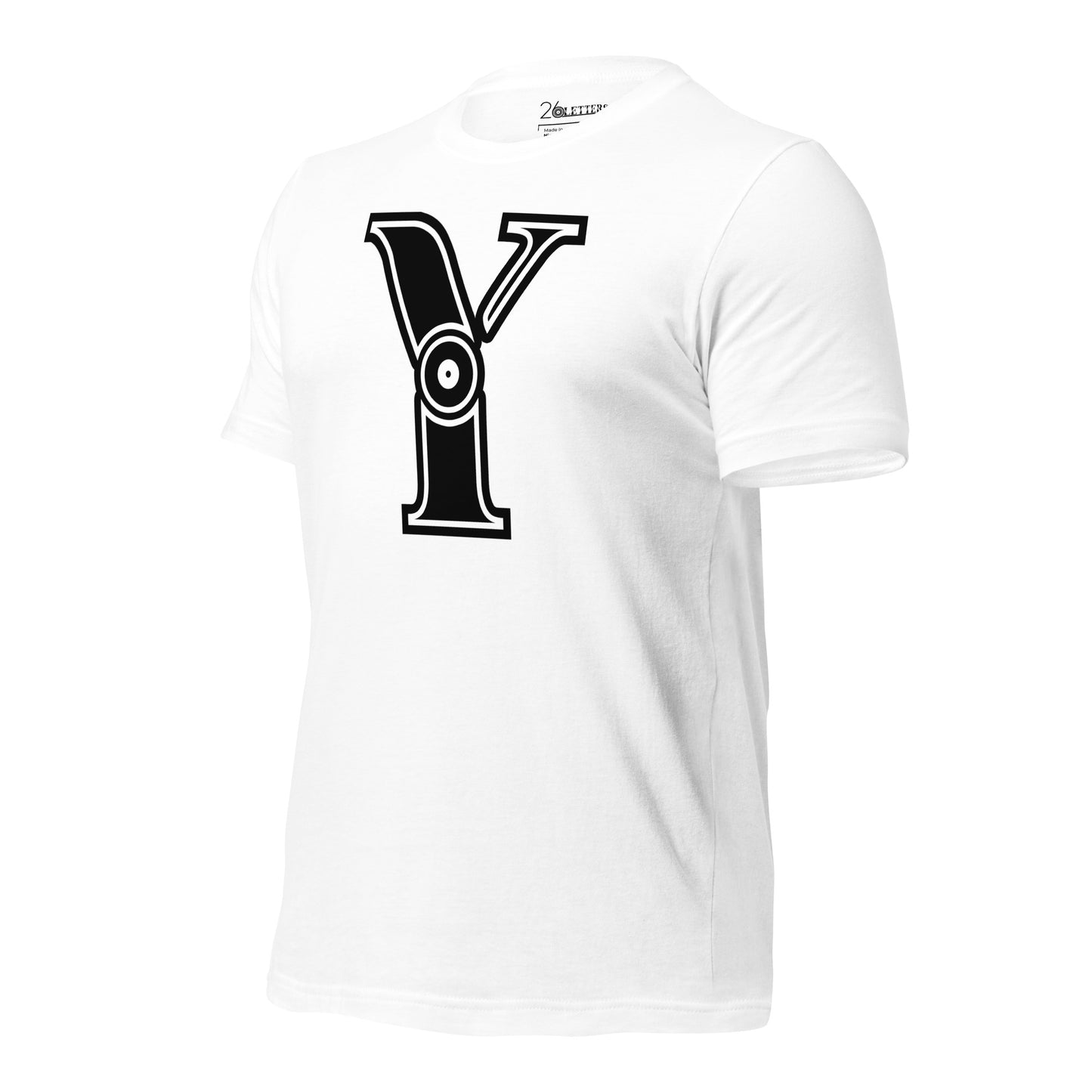 Black and White Letter Y T-Shirt