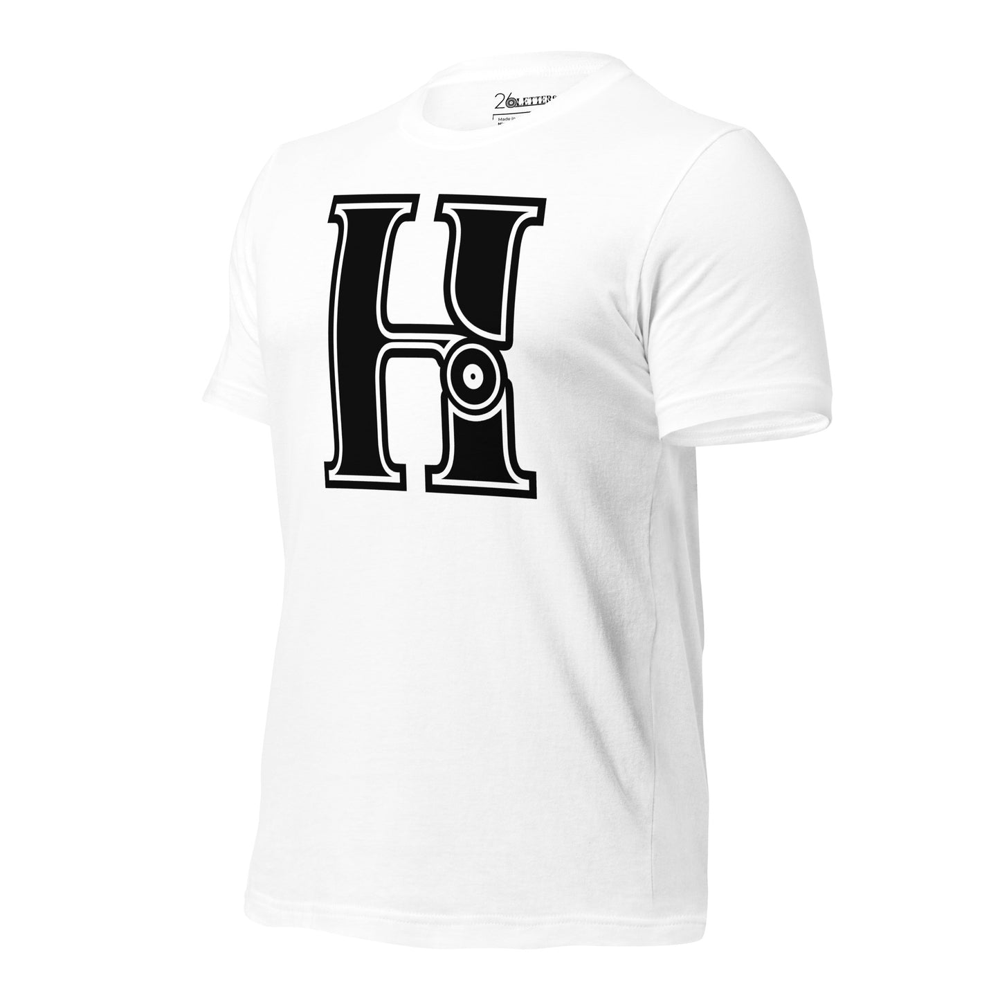 Black and White Letter H T-Shirt