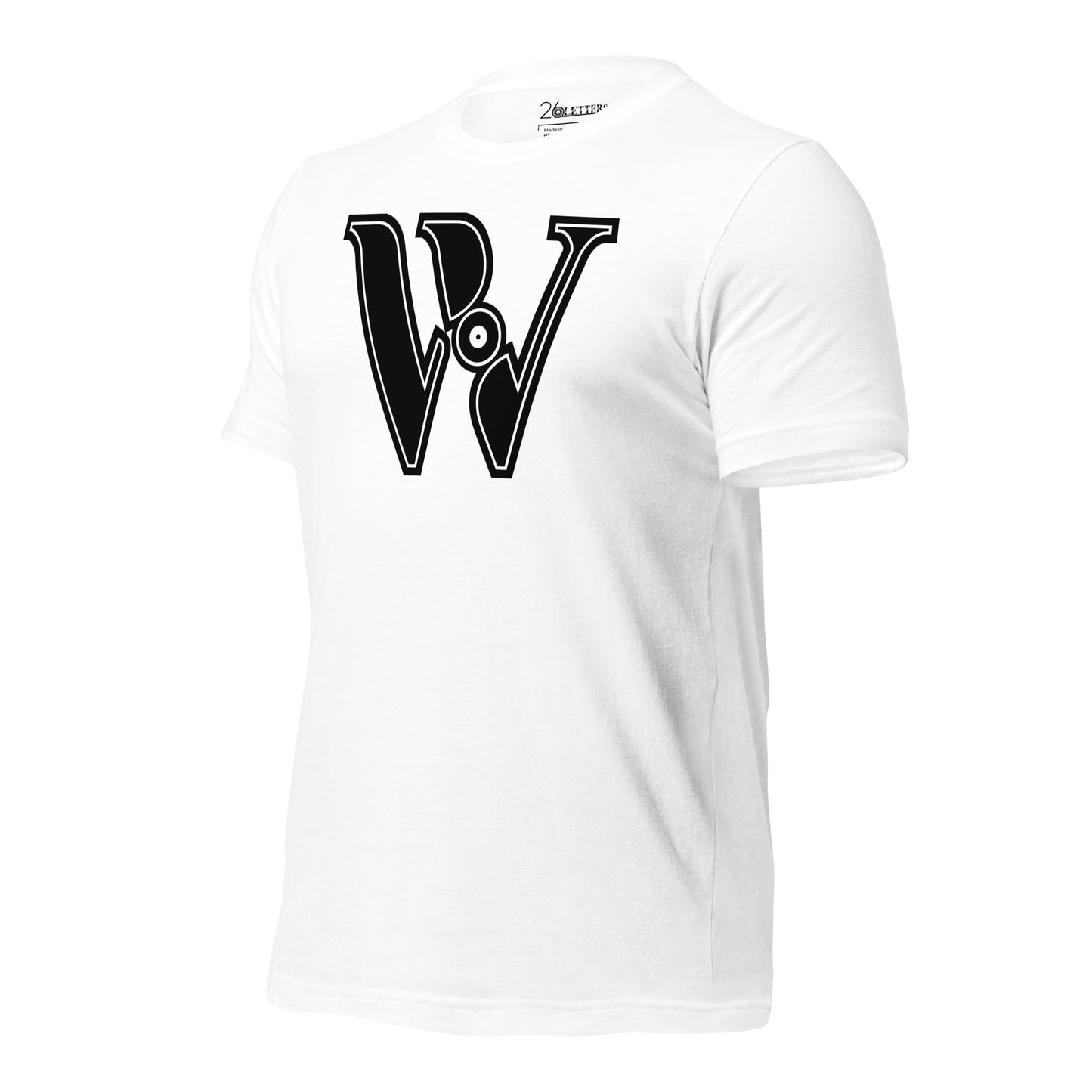 Black and White Letter W T-Shirt