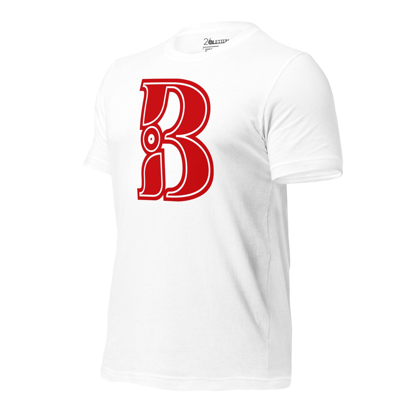 Red and White Letter B T-Shirt