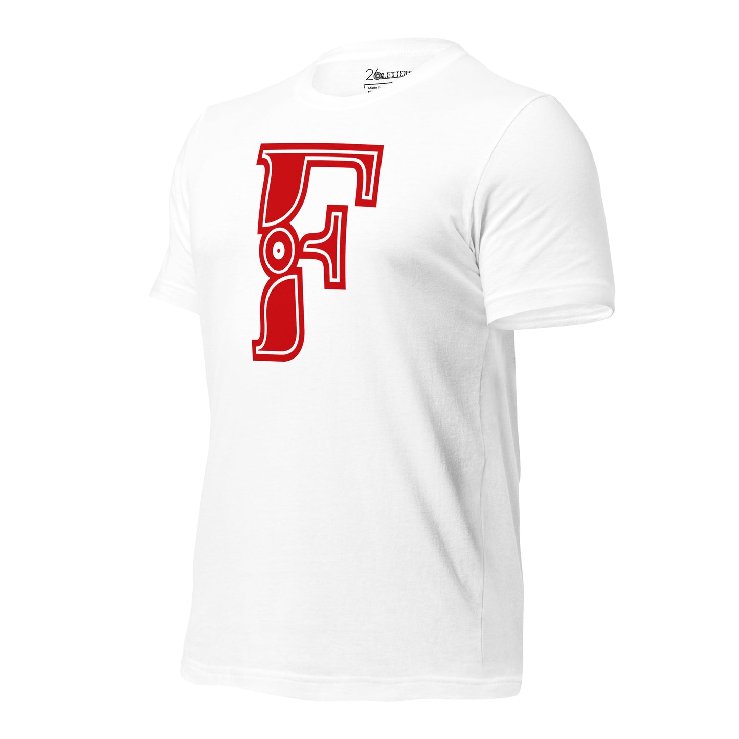 Red and White Letter F T-Shirt