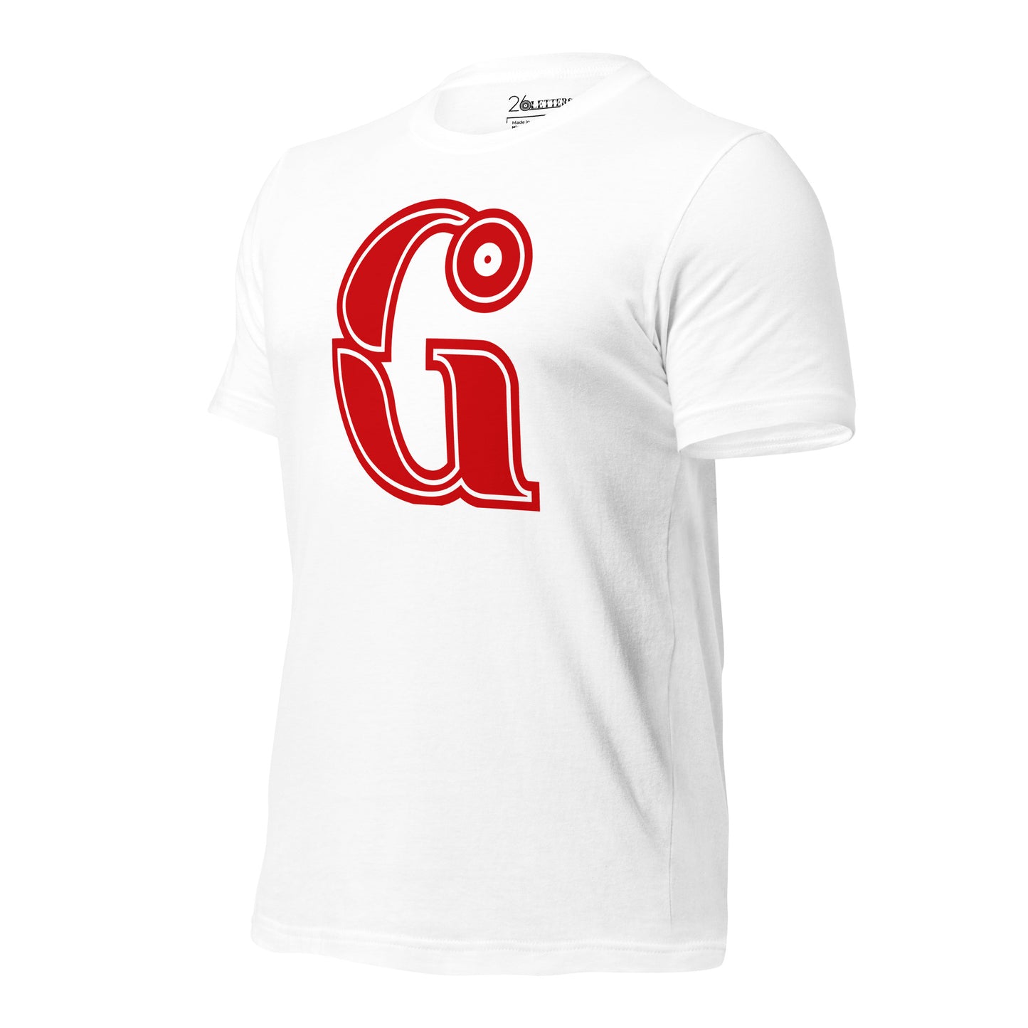 Red and White Letter G T-Shirt