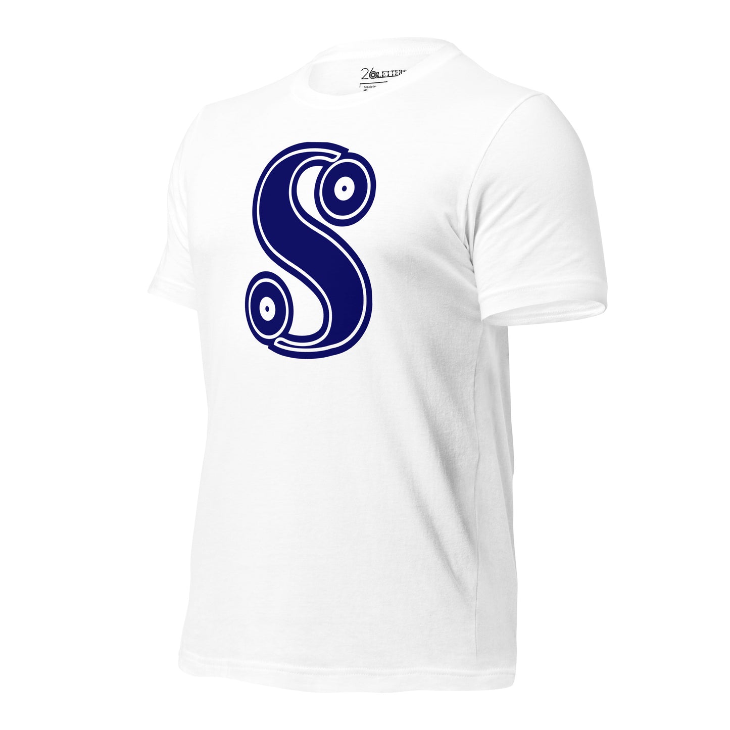 Blue and White Letter S T-Shirt