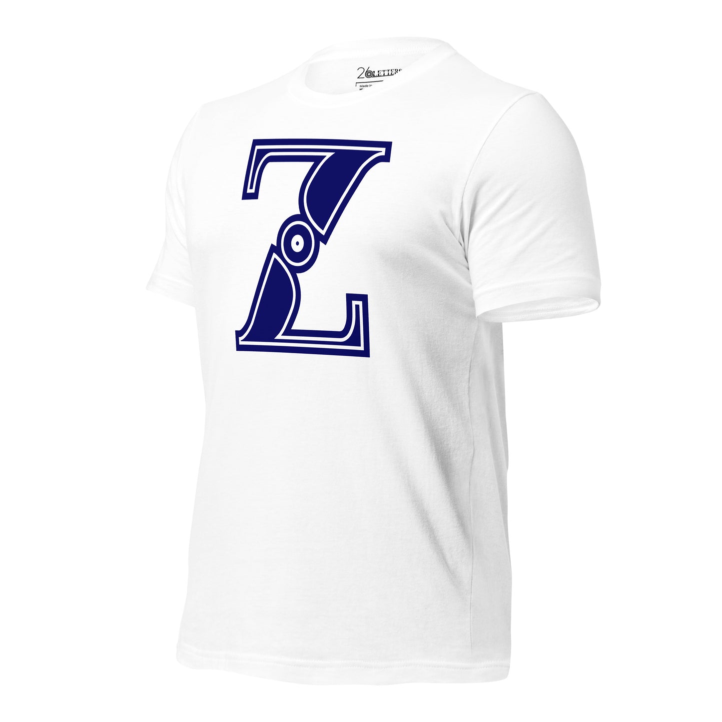 Blue and White Letter Z T-Shirt