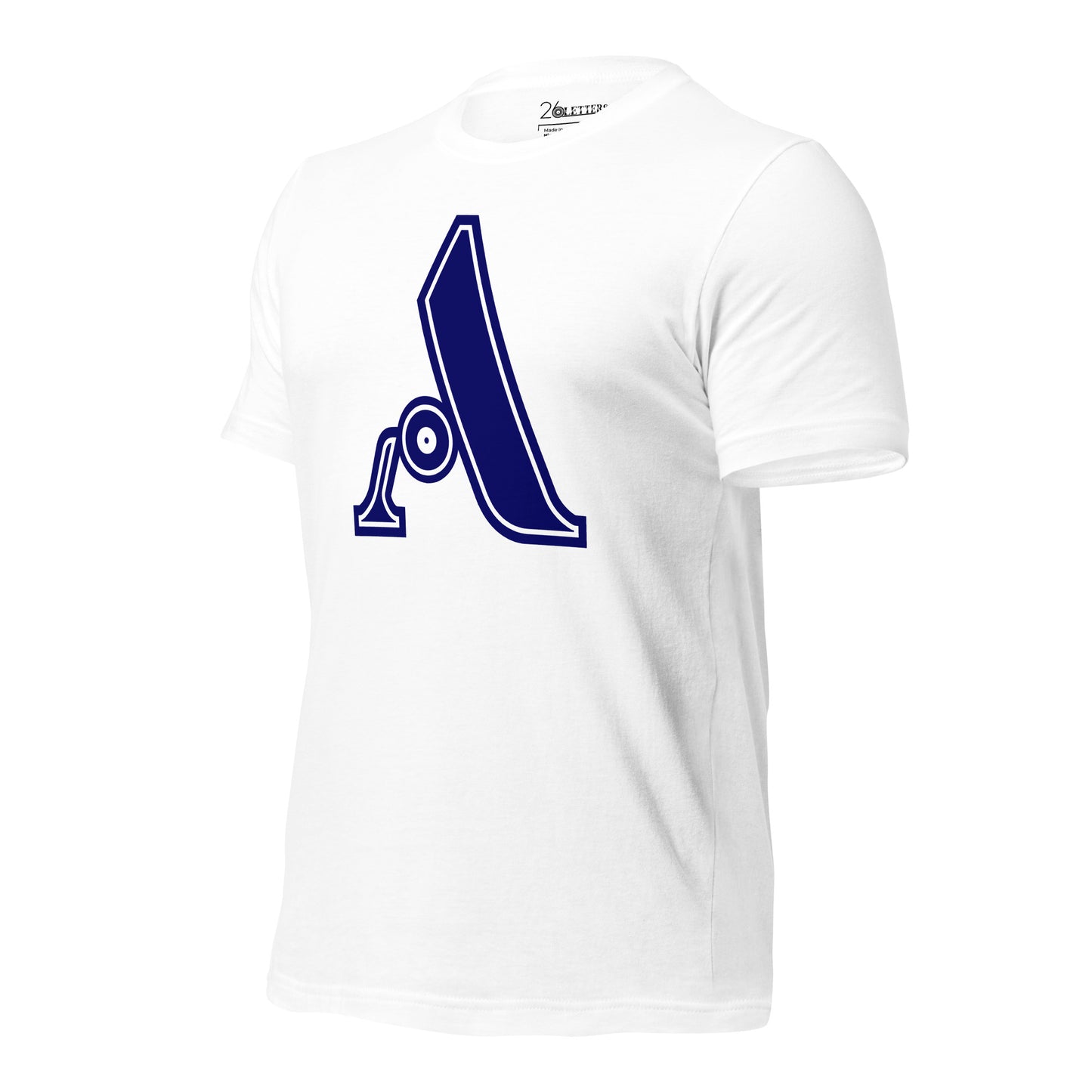 Blue and White Letter A T-Shirt