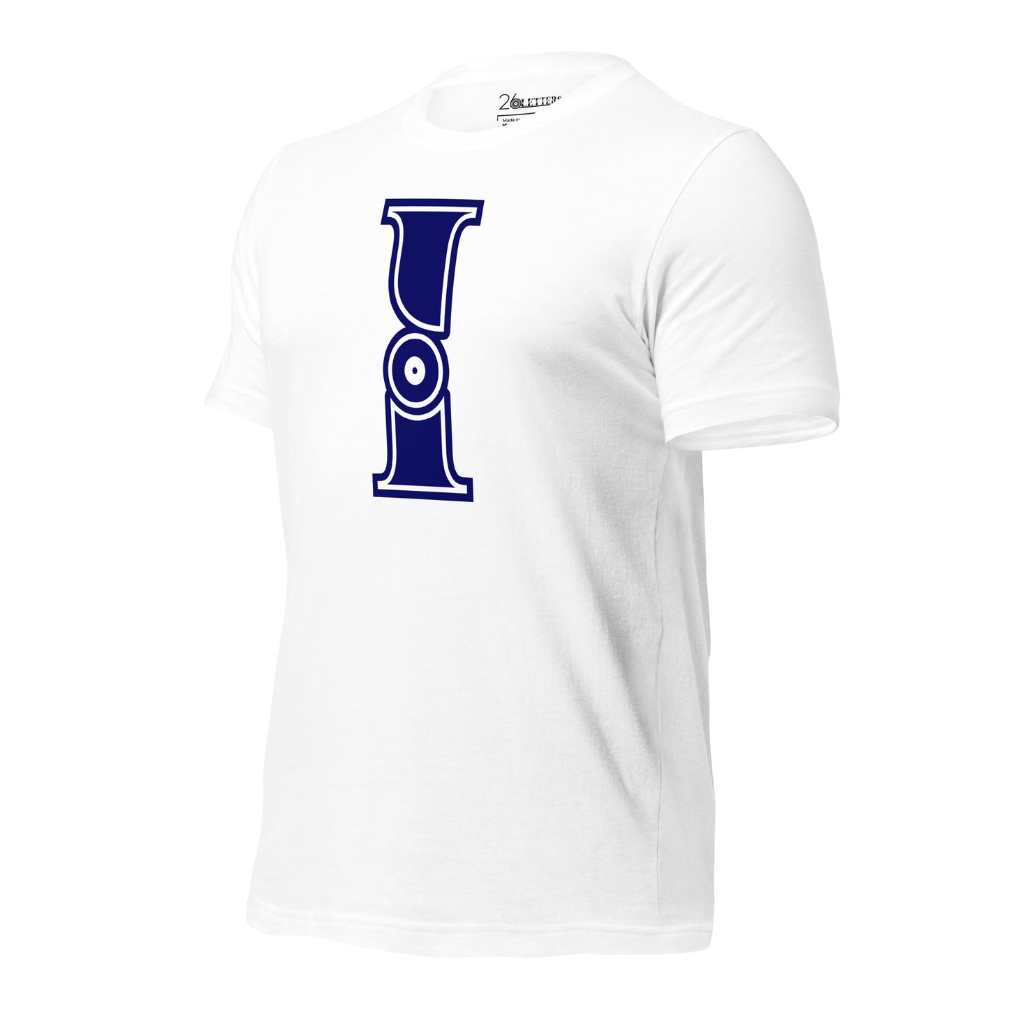 Blue and White Letter I T-Shirt