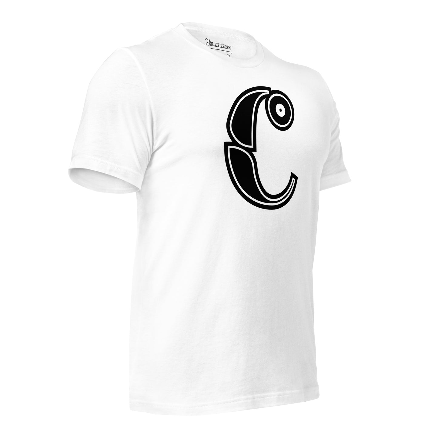 Black and White Letter C T-Shirt