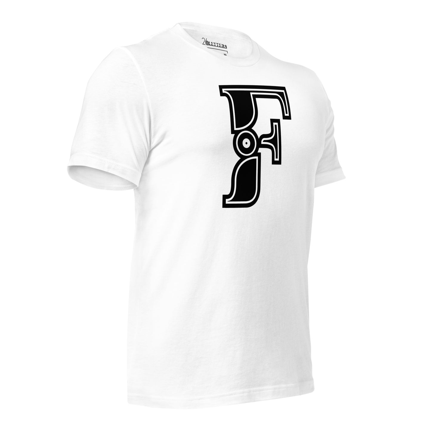 Black and White Letter F T-Shirt