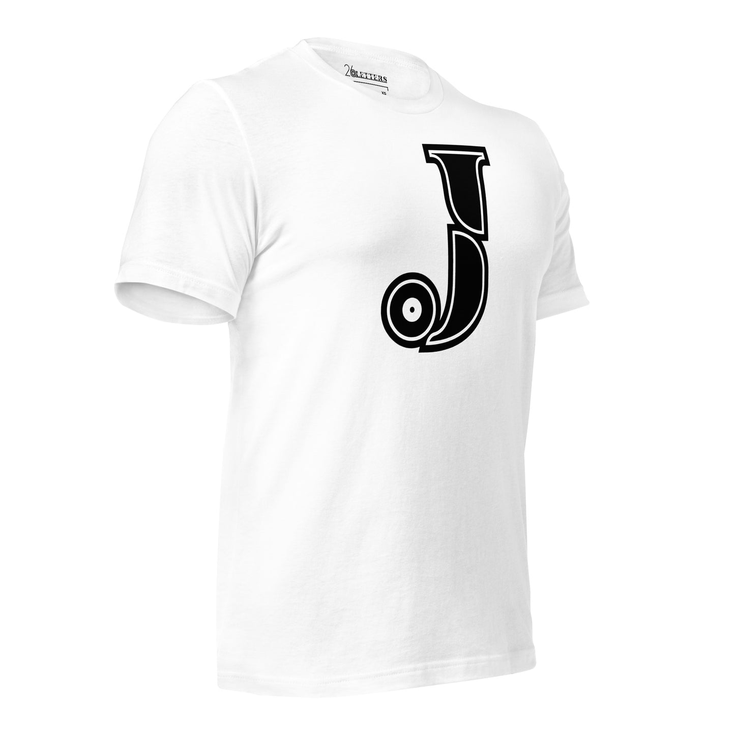 Black and White Letter J T-Shirts