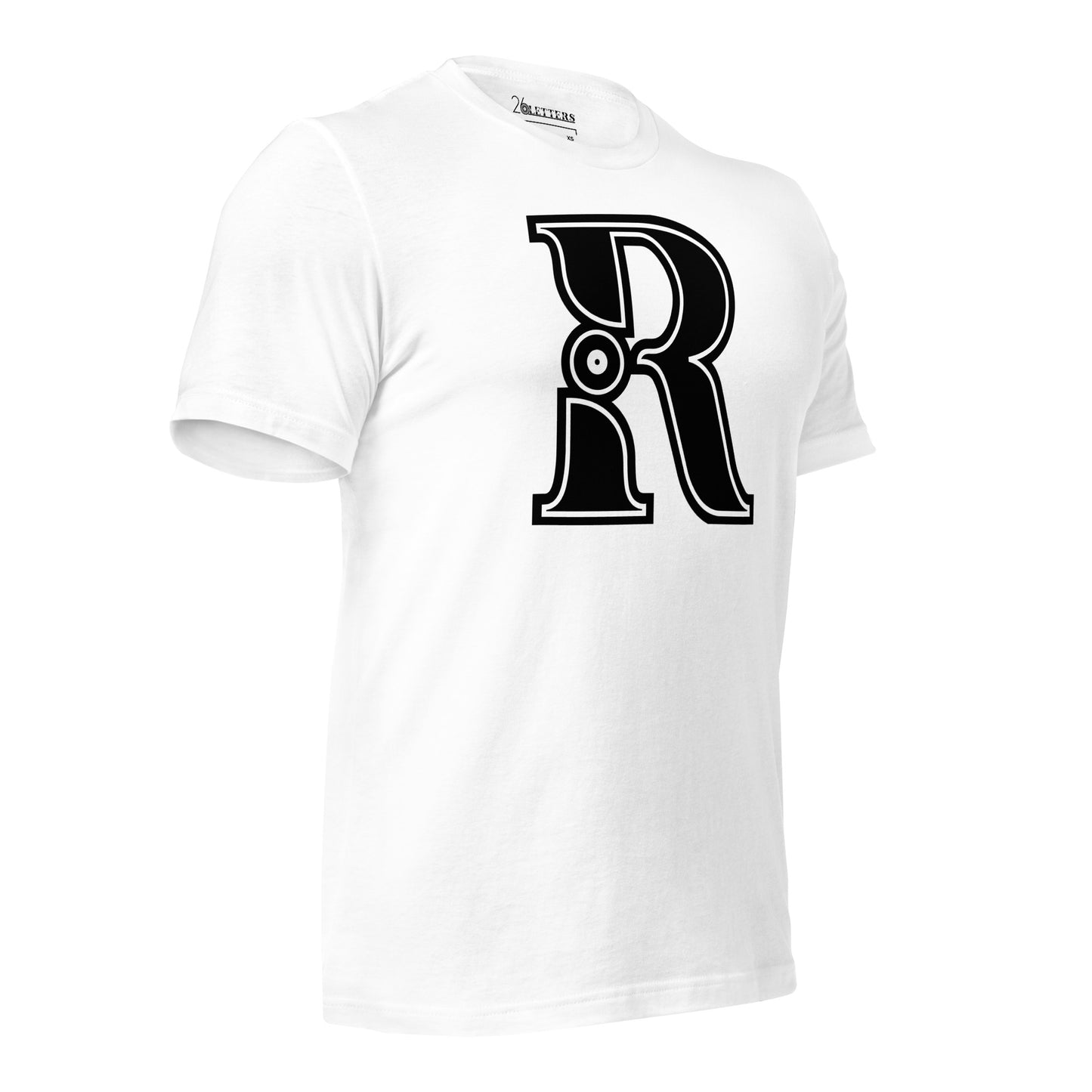 Black and White Letter R T-Shirts