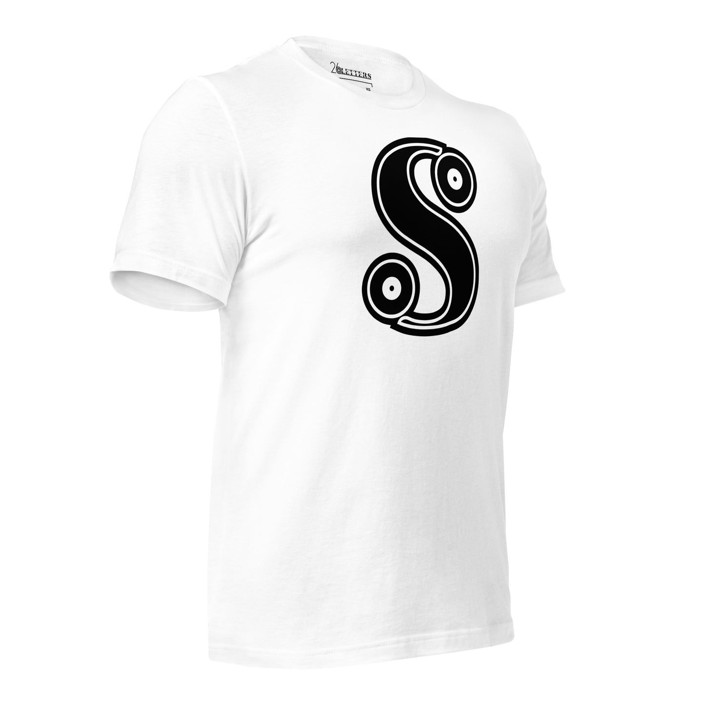 Black and White Letter S T-Shirt