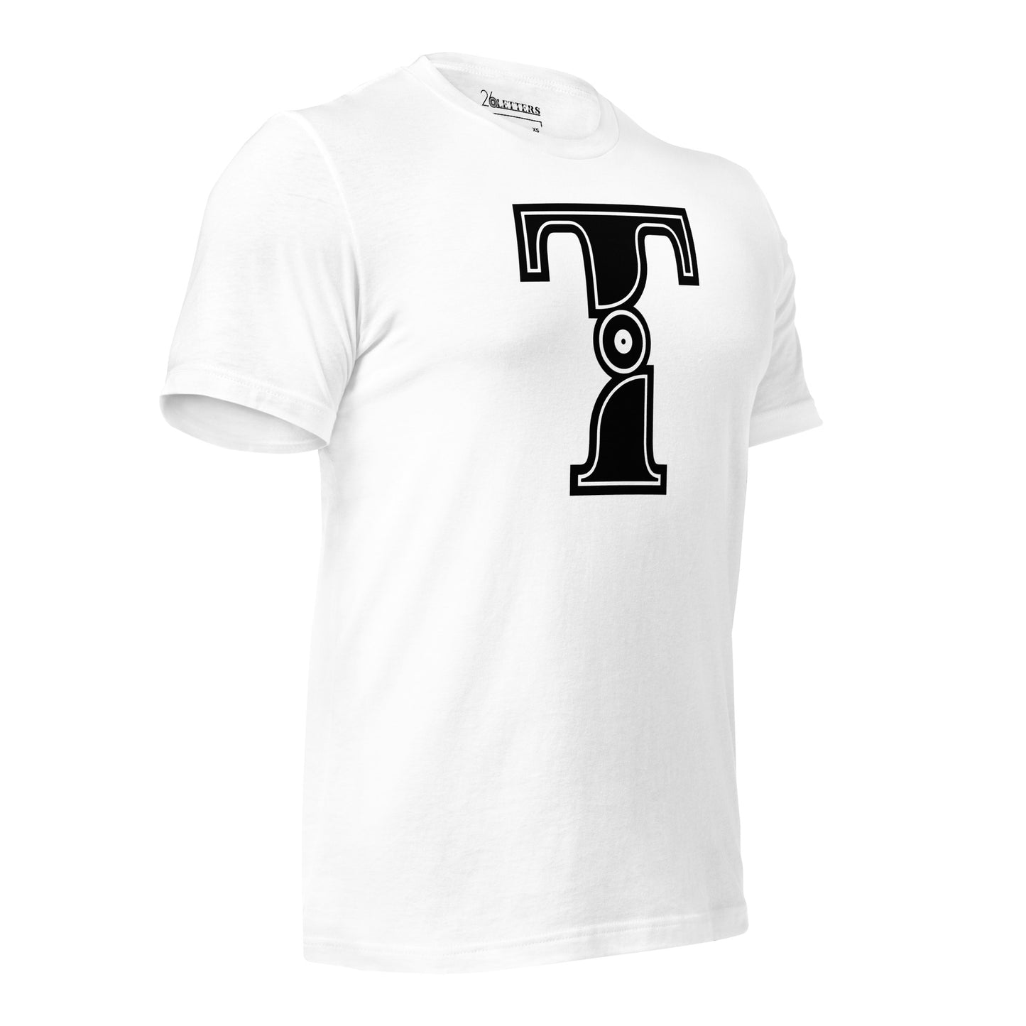 Black and White Letter T T-Shirt