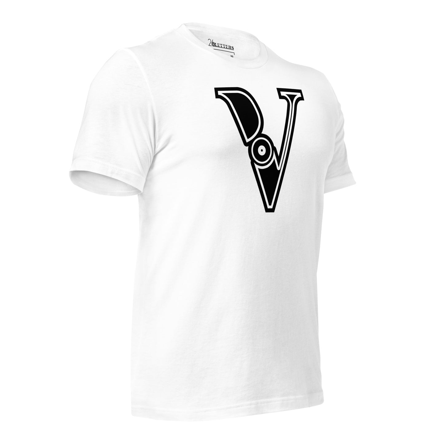 Black and White Letter V T-Shirt