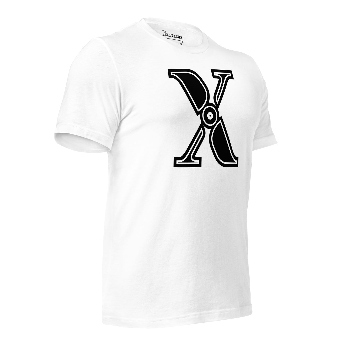 Black and White Letter X T-Shirt