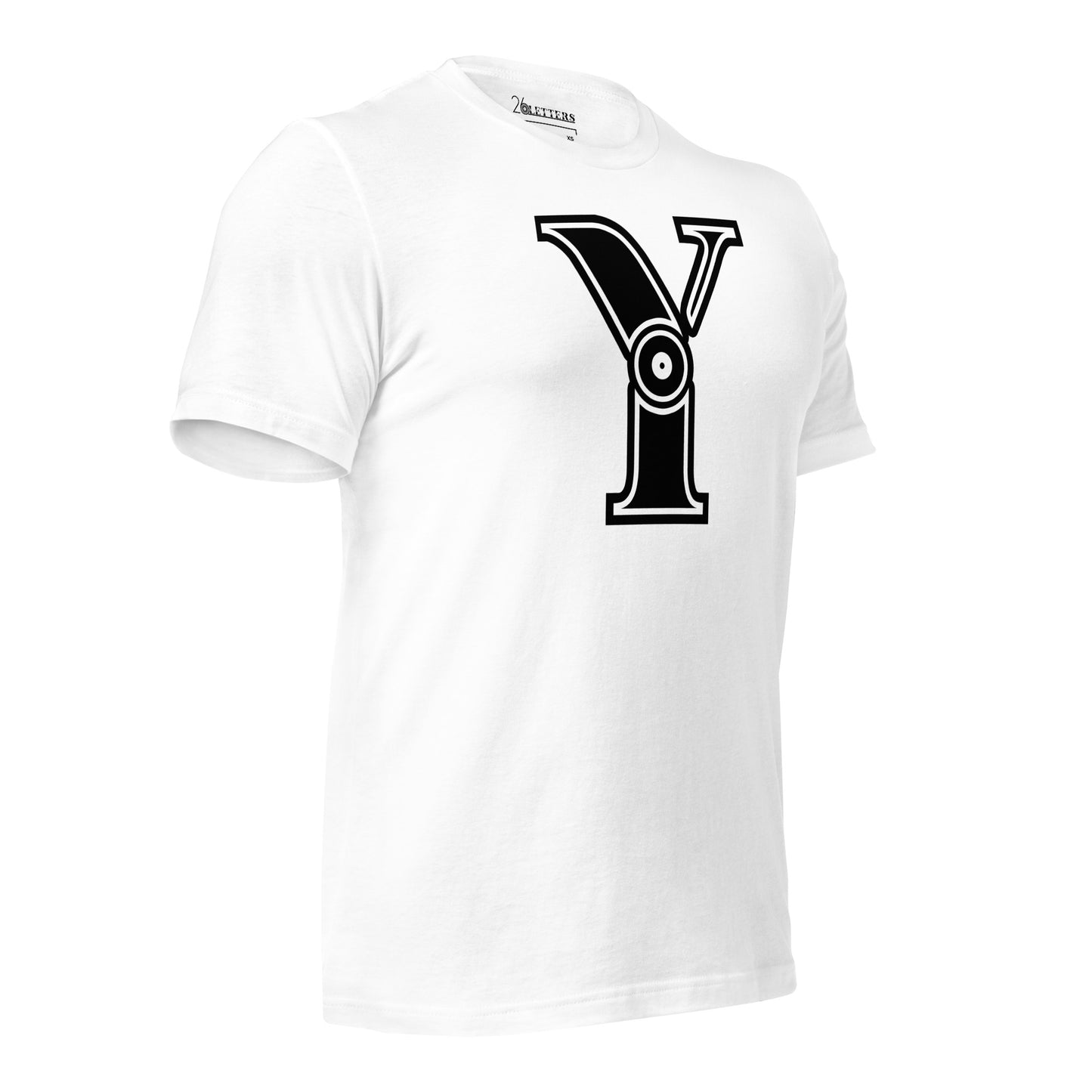 Black and White Letter Y T-Shirt