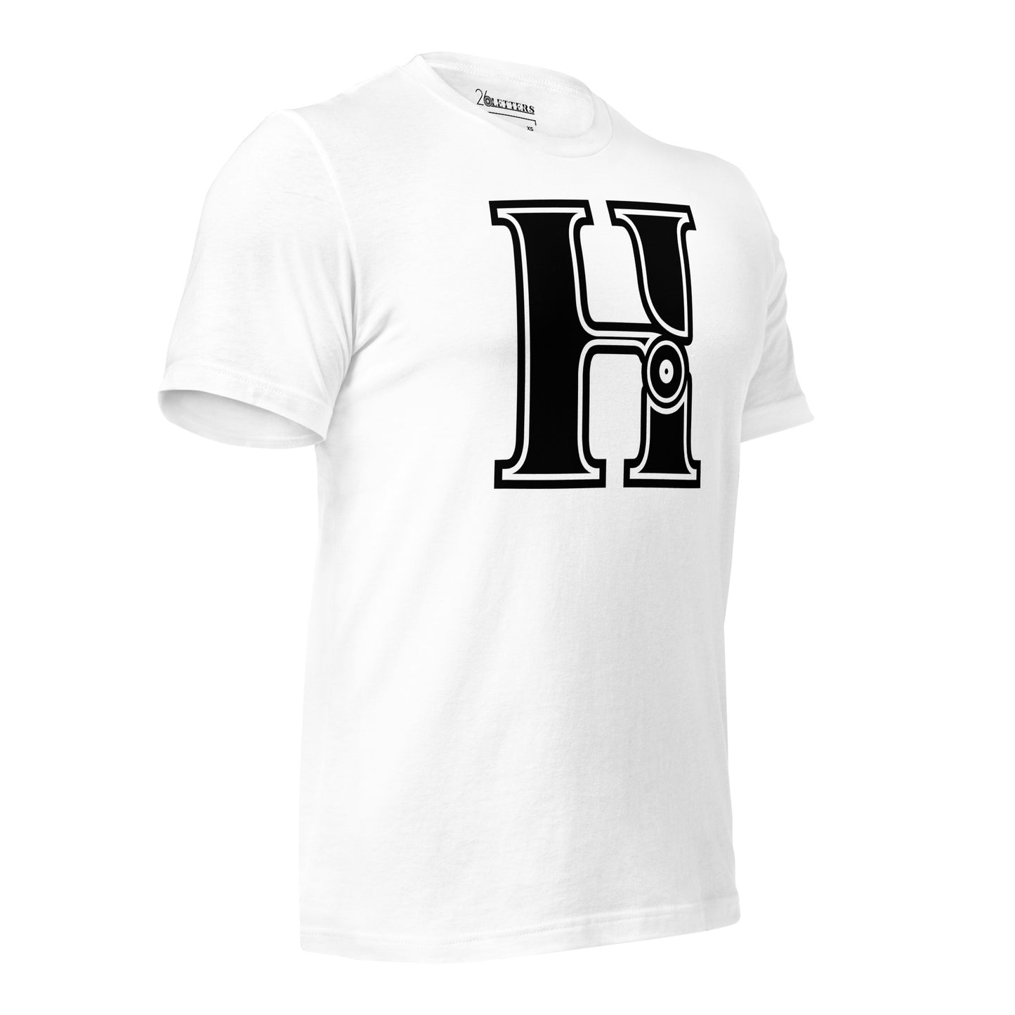 Black and White Letter H T-Shirt