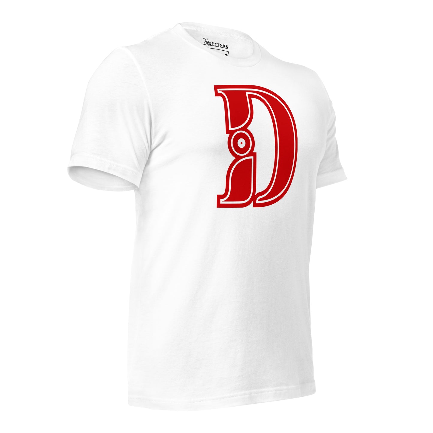 Red and White Letter D T-Shirt