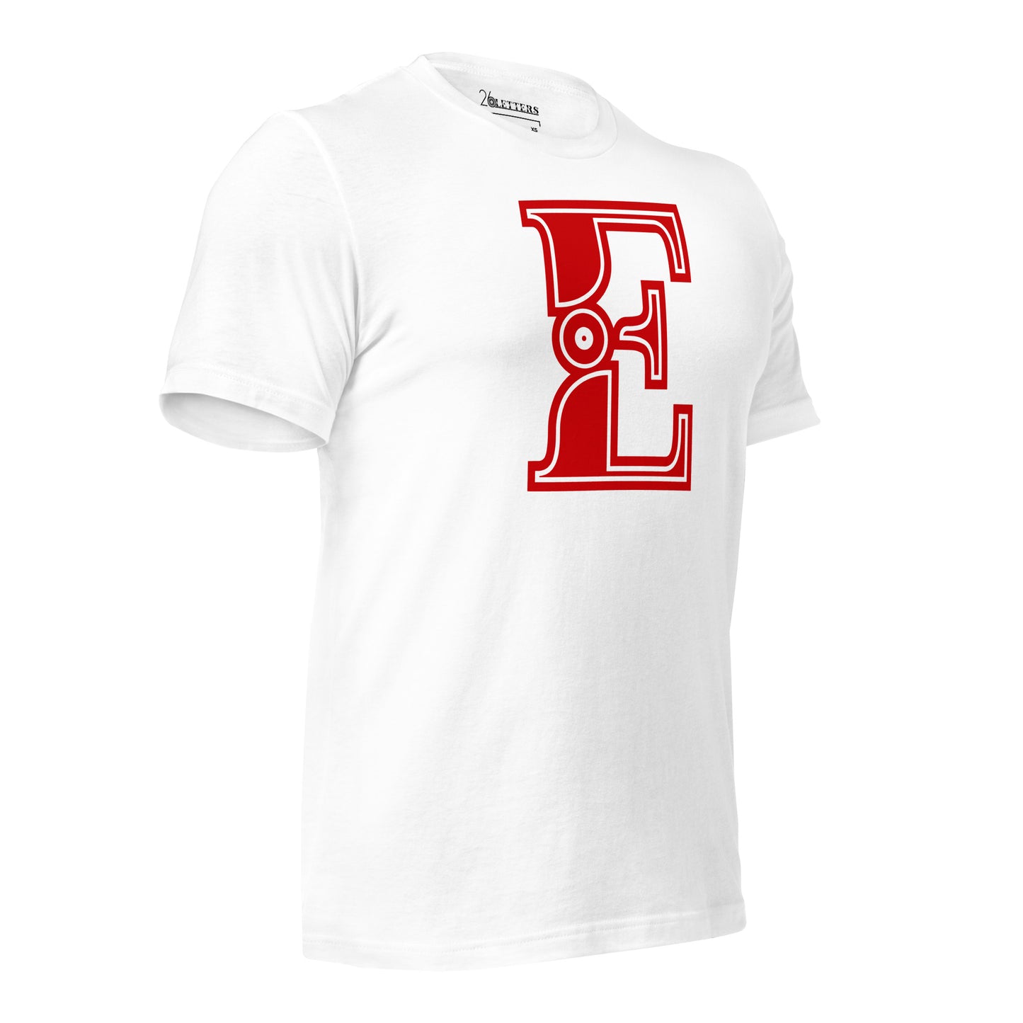 Red and White Letter E T-Shirt