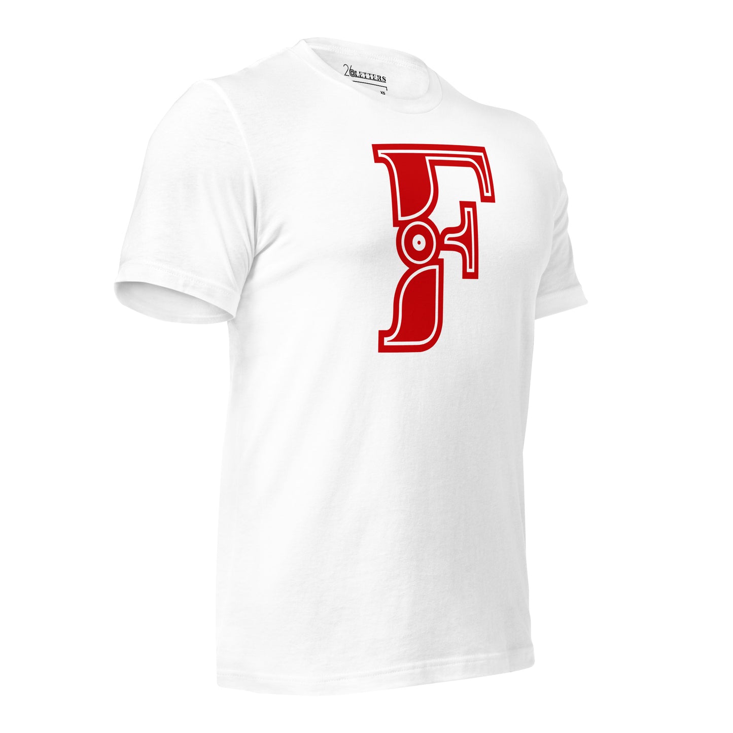 Red and White Letter F T-Shirt