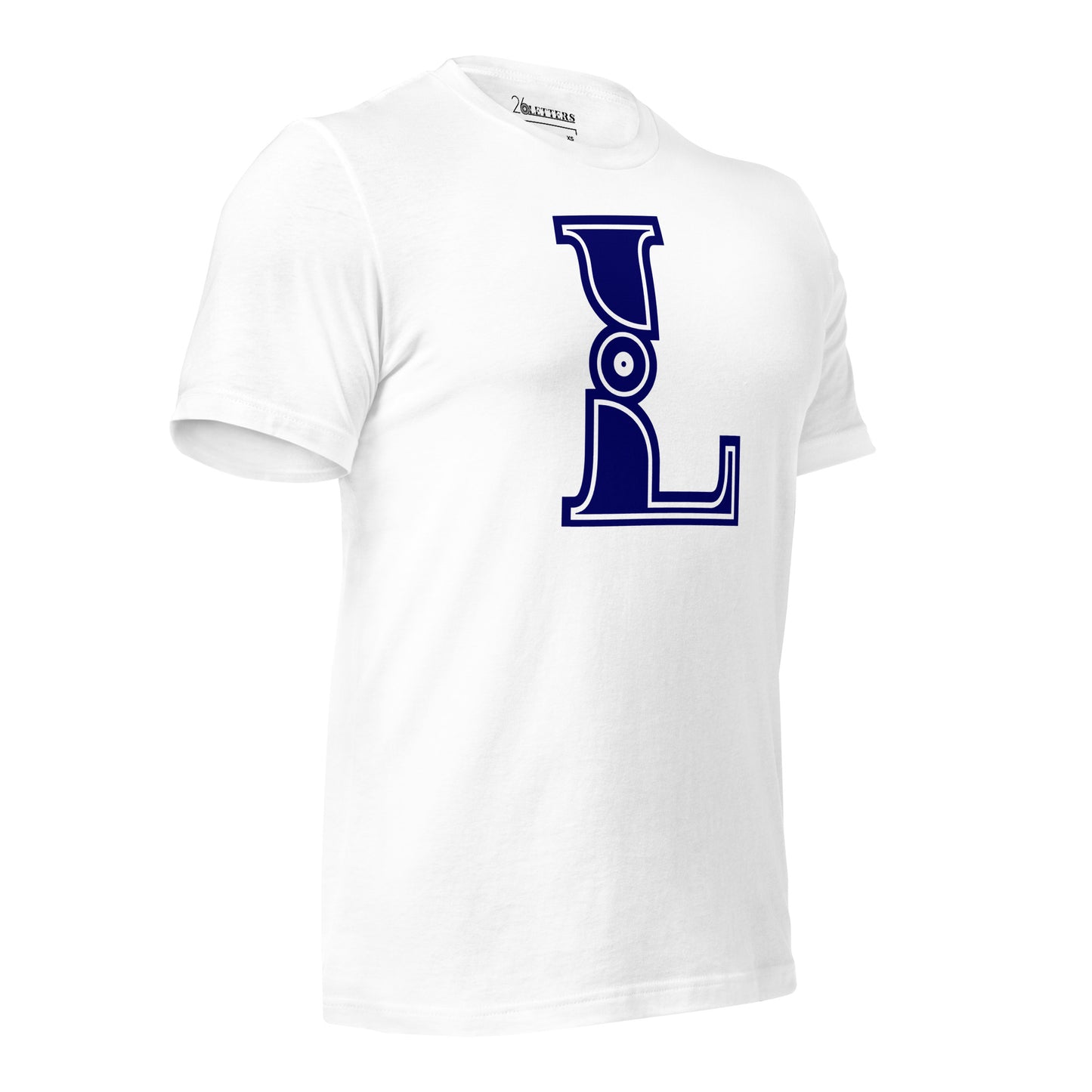 Blue and White Letter L T-Shirt