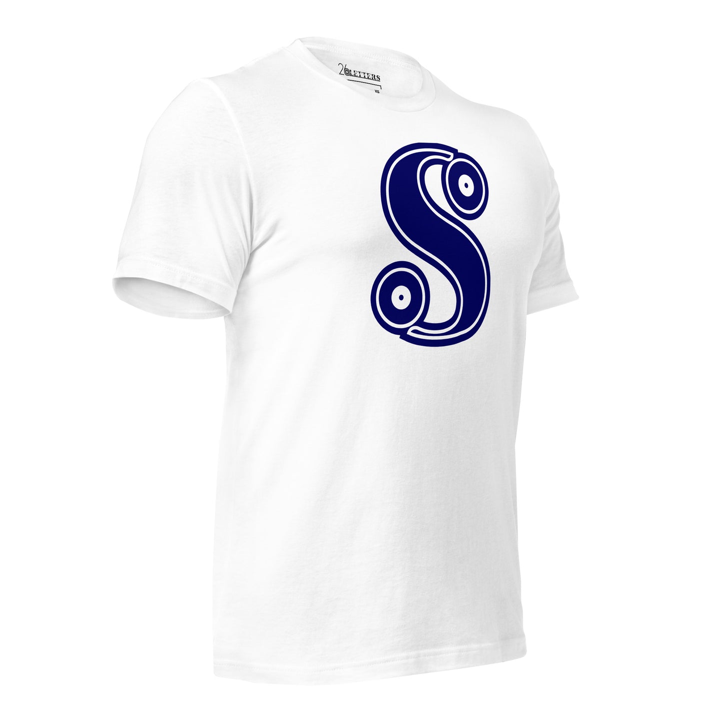 Blue and White Letter S T-Shirt