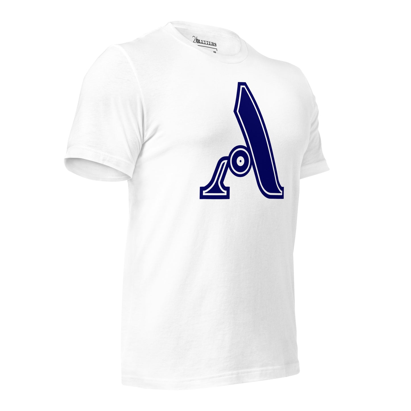 Blue and White Letter A T-Shirt