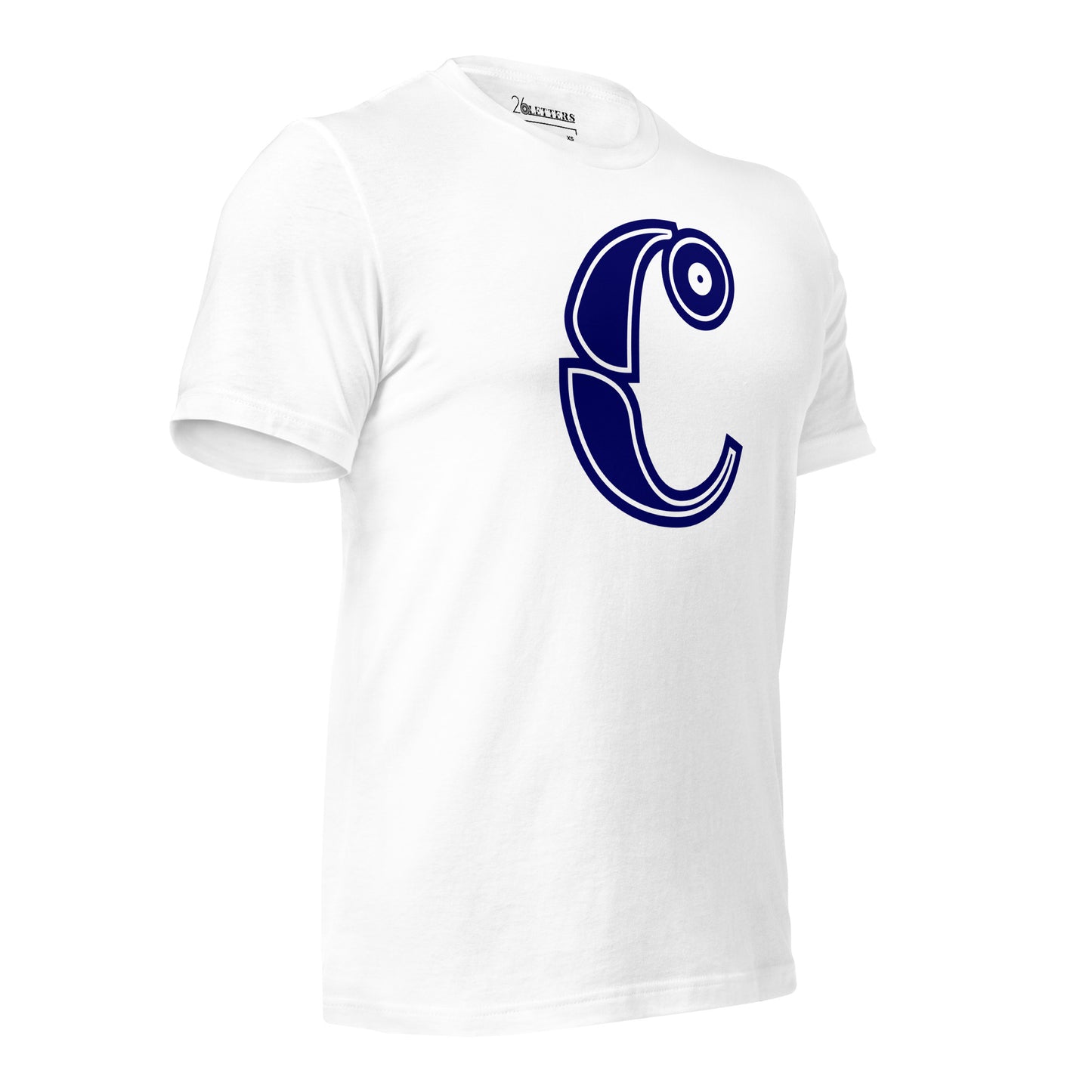 Blue and White Letter C T-Shirt