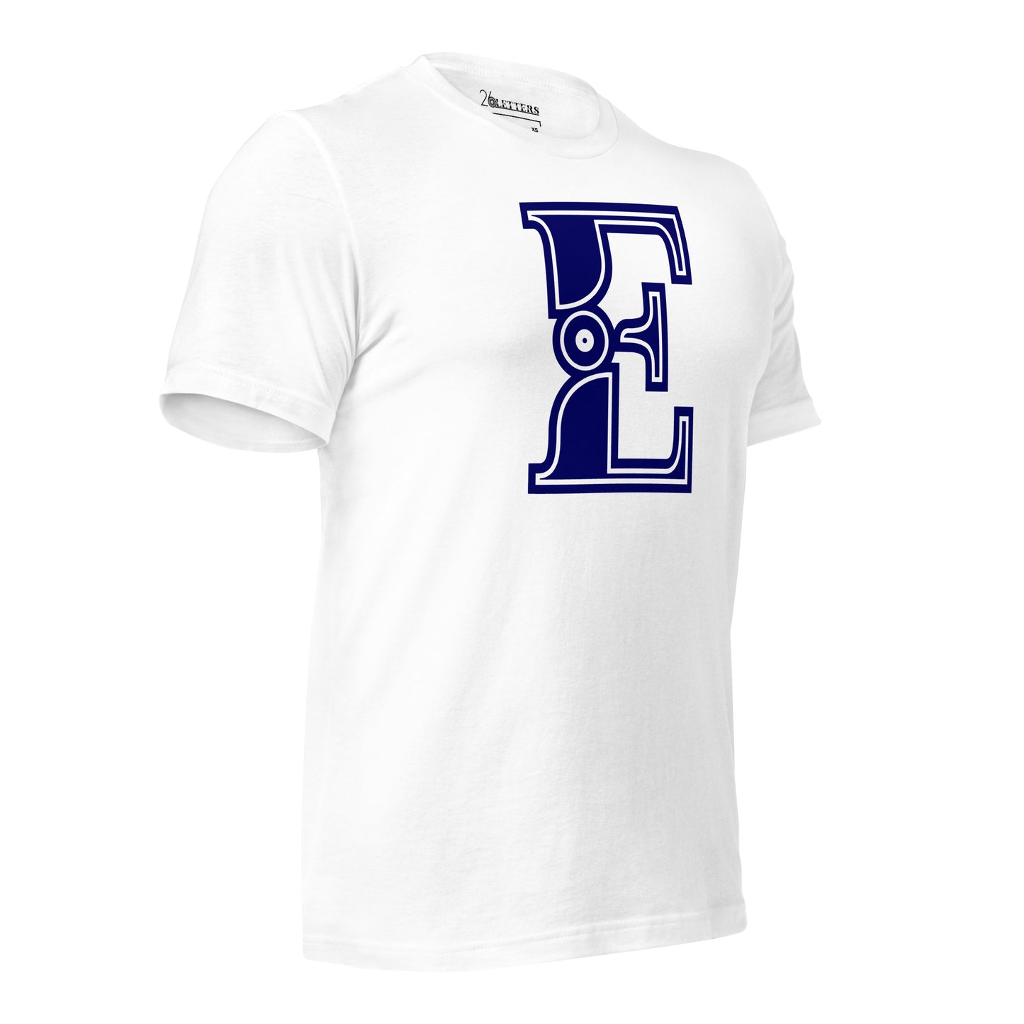 Blue and White Letter E T-Shirt