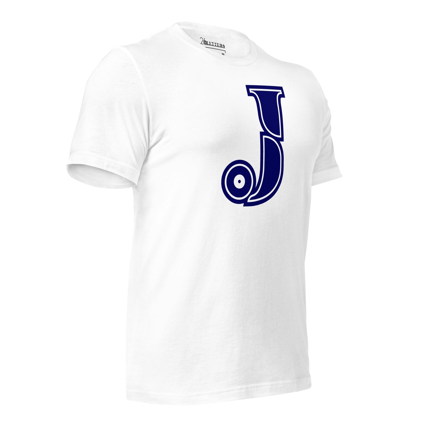 Blue and White Letter J T-Shirt