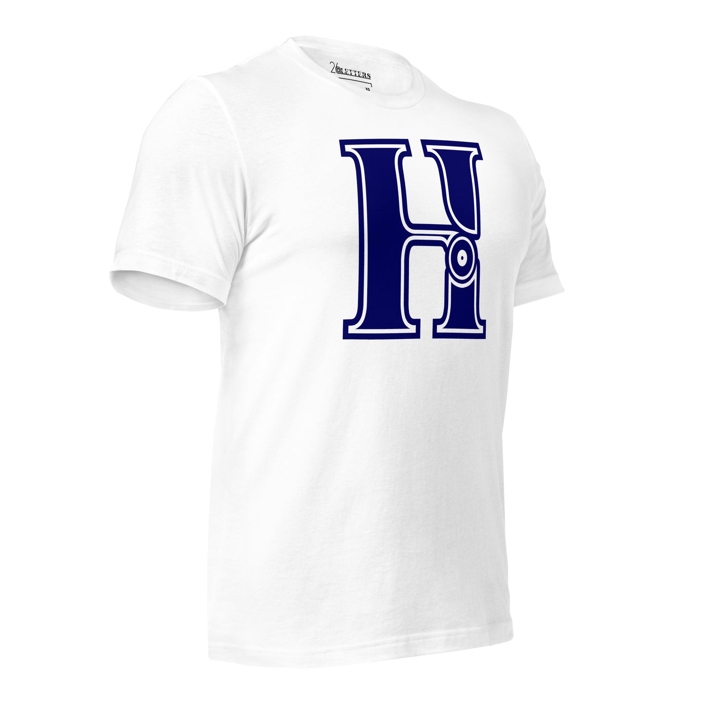 Blue and White Letter H T-Shirt